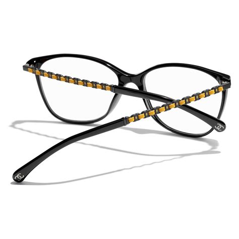 chanel glasses 3408|CHANEL 3408Q Square Metal & Calfskin Glasses .